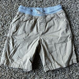Jumping Beans Tan Shorts with Blue Waistband